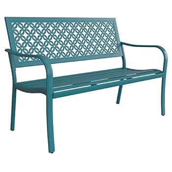 Alternative view of Grand patio Outdoor Bench Garden Bench with Armrests Steel Bench for Outdoors Lawn Yard Porch Lake Shore