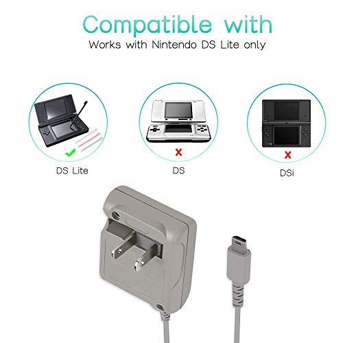 Image of DS Lite Charger Kit, AC Power Adapter and Stylus Pen for Nintendo DS Lite, Wall Travel Charger Power Cord Charging Cable 5.2V 450mA for NDSL