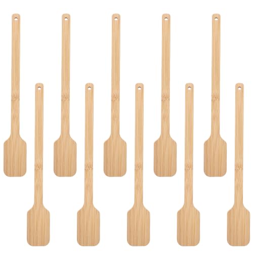 HOLIDYOYO DIY Fan Handles 10pcs Round Fan Making Sticks Chinese Style Handles for Fans