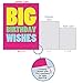 NobleWorks - 1 Happy Birthday Greeting Card Jumbo (8.5 x 11 Inch) - Celebration, Appreciation Stationery for Birthdays - Big Birthday Wishes J2720BDG