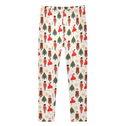 Girls Leggings Soft Toddler Ankle Length Bottoms Christmas Ballerina Mouse King Kids Dance Yoga Pants 4-10 Years