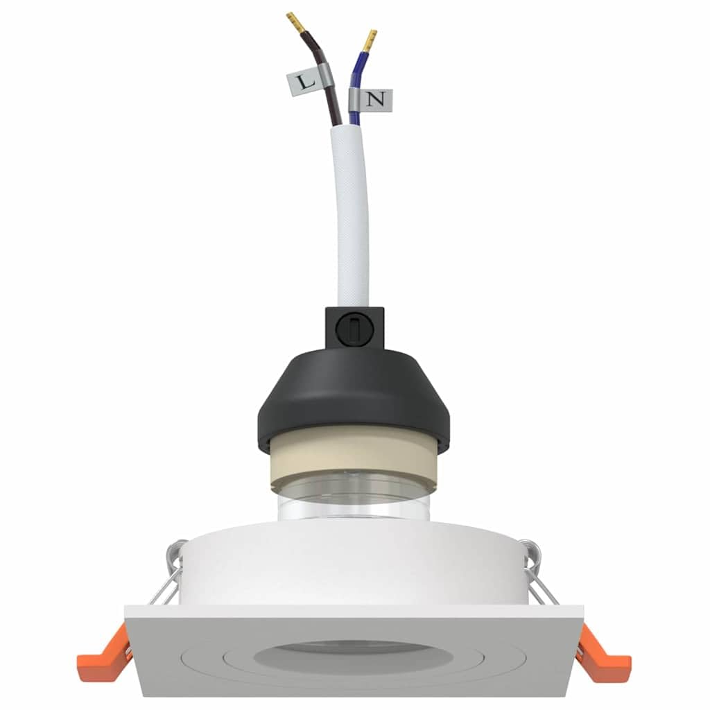 Spotlight - Juego de 6 lámparas empotrables en el techo de aluminio (9 x 9 x 2 cm, regulables 30 grados, compatible con GU10, compactas, para salón, dormitorio, oficina, pasillo, iluminación