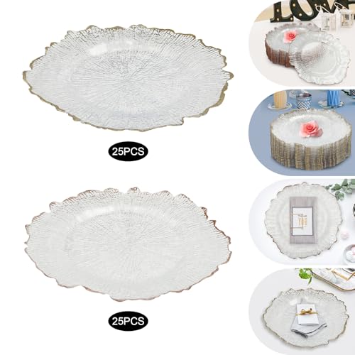 Platos de carga transparentes de plástico para bodas miniatura 4