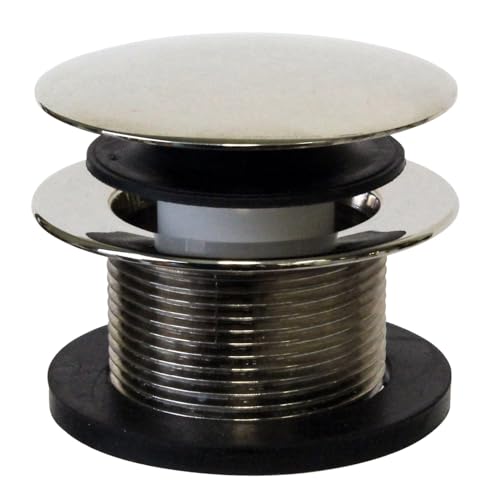 Westbrass D398R-05 1-1/2" NPSM Coarse Thread Mushroom Tip-Toe Bathtub Drain Stopper, Polished Nickel by Westbrass - Used condition - CA$9.91