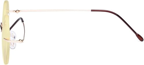 Miniatura 4 de Eyekepper Lentes de titanio sin montura de color naranja, lentes de lectura para computadora, lectores, hombres y mujeres