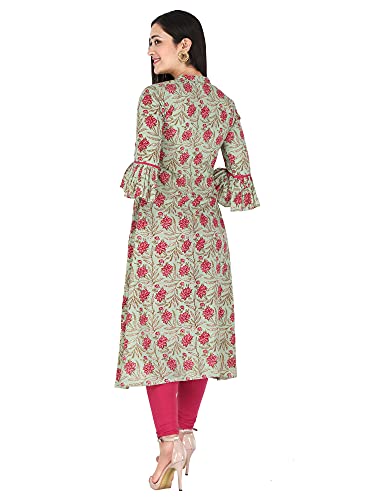 A-Line Regular Fit Floral Print Kurta 