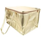 Amosfun 保温バッグ 大容量 折りたたみ式 耐久性素材 手提げ付き 熱保持 食品輸送用 アルミ箔断熱袋