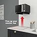AVF Wall-Mounted Microwave Oven Brackets – Universal Fit, Heavy-Duty Black Steel – Adjustable Arms Hold Up to 99 lbs – Set of 2 Microwave Shelf Support Brackets
