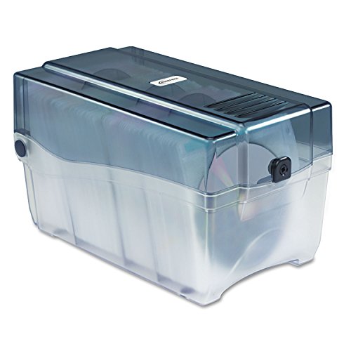 Innovera 39502 CD/DVD Storage Case Holds 150 Discs Clear/Smoke