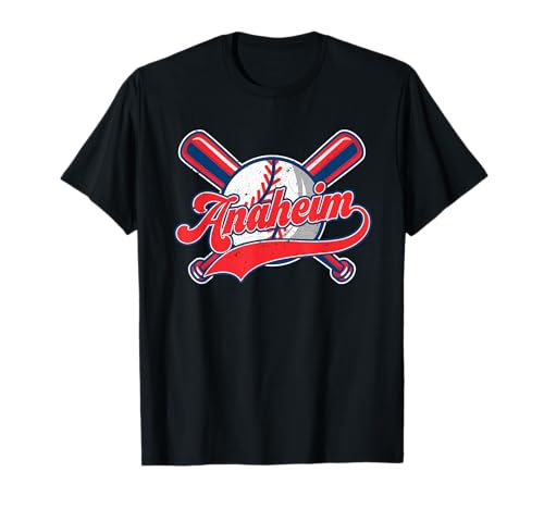 Retro Anaheim California Baseball Tee Vintage Men Women Kids T-Shirt