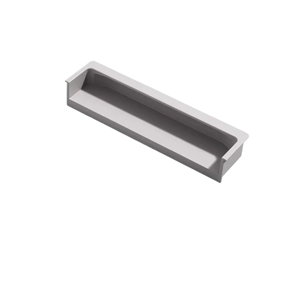 EKalgretrA Recessed Sliding Handles Light Luxury Same Color Dark Button Handle Skin Texture Slotted Embedded Cabinet Door Drawer(Dark Grey 120mm)