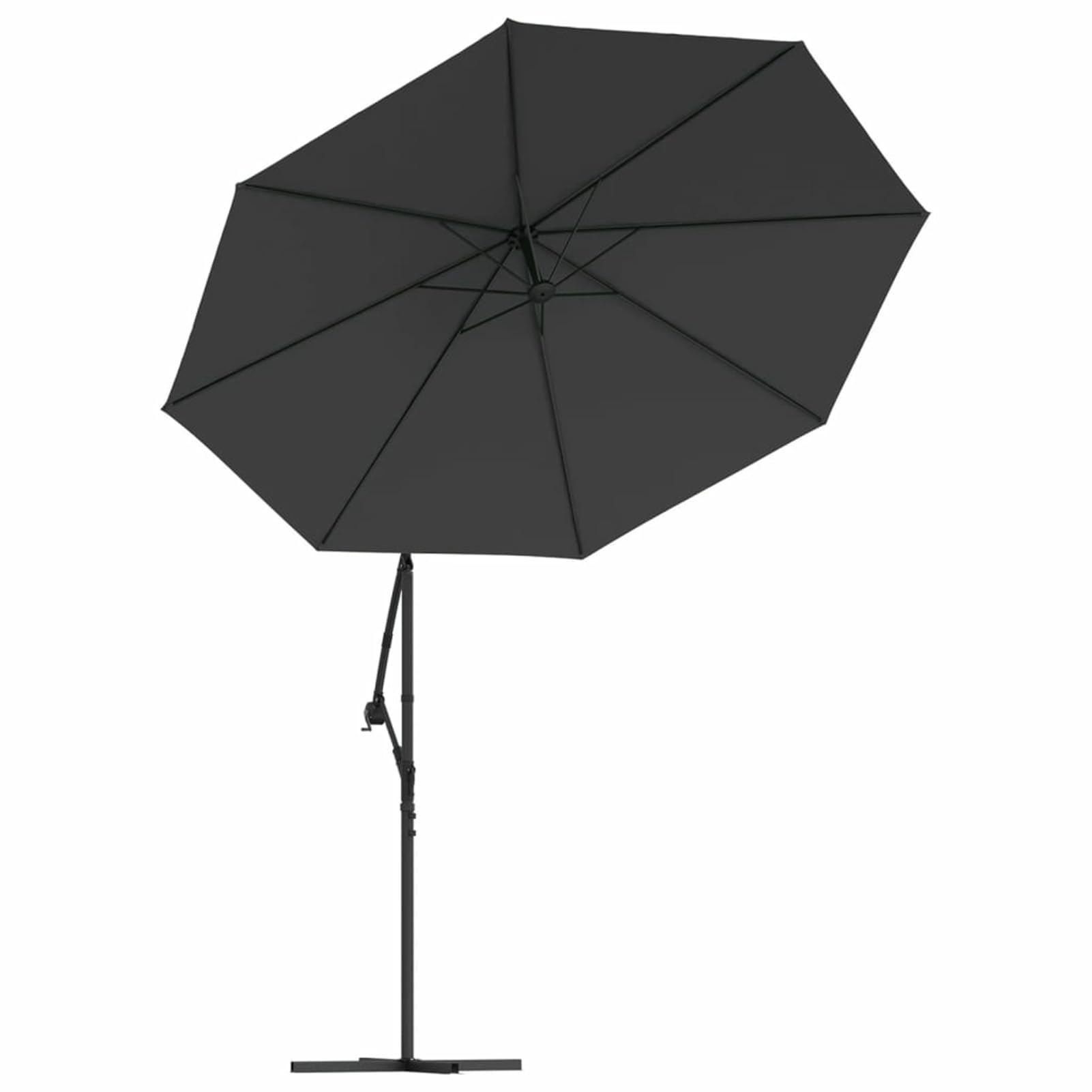 Telo di Ricambio per Ombrellone a Sbalzo Nero 300 cm,Telo Gazebo Copertura in Tessuto Poliestere 100% - Telo per Gazebo da Giardino Esterno Vari Modelli