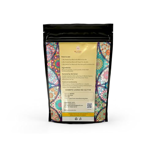 Image of Herbal Face Mask 50g Pack of 2, Instant At Home Facial with Manjistha, Licorice, Amba Haldi, Detoxifying, Brightening, Soothing Face Pack for Glowing Skin, Natural, No Fragrance, No Colour