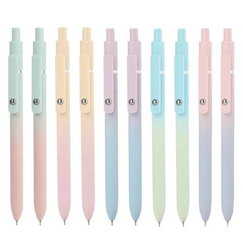 Ddaowanx Gel Pens, 6 Pcs 0.5mm Quick Dry Black Ink Pens Fine Point Smooth Writing Pens, Cute Office School Supplies Gifts for Women