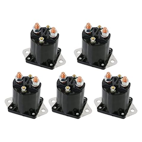 BUSIDN 5PCS Golf Cart 36 Volt Solenoid Repalcement For Club Car Part DS 1976-1983 1998 4 Terminal Solenoid Club Car Solenoid Cover