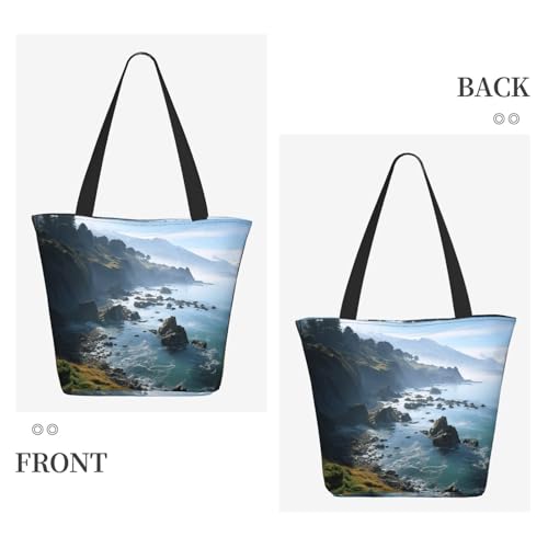 Tote Bag for Women Shoulder Tote Purse Reusable Grocery Bag Lilies and Butterfly Aesthetic Shopping Bags3