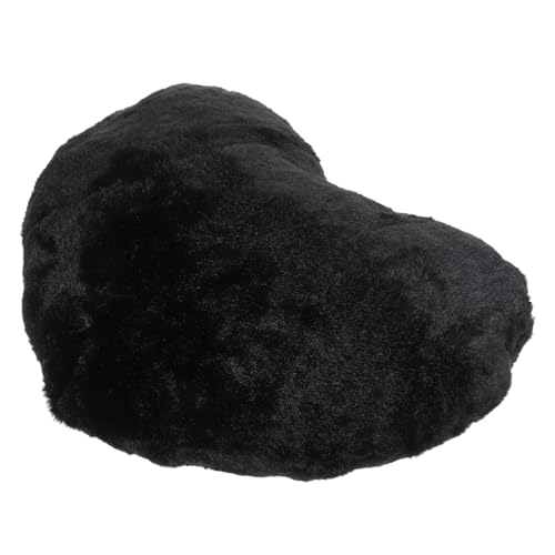 Alipis Almohada Felpa Cama Acogedor Almohadilla De Tiro Cojín Redondo Cuerpo Fundas De Cojines Lana Corazón Dormitorio Juguete De Peluche Decoración De Escritorio Algodón Black