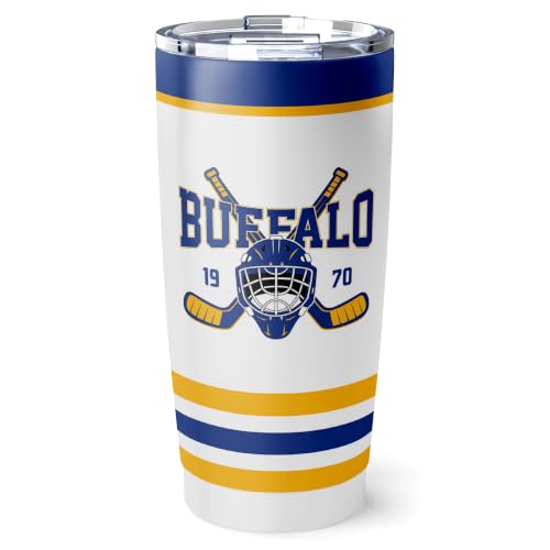 Image of ANTKING Buffalo Tumbler 20oz Custom Name Number Travel Mug Gifts | Stainless Steel Insulated Coffee Cup for Men Women