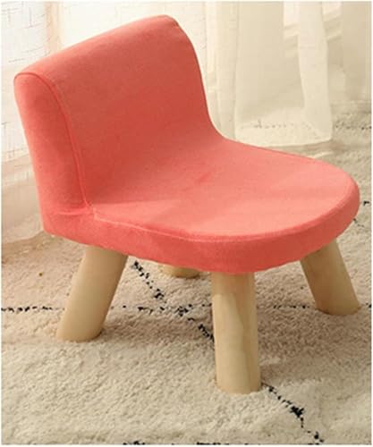 ローチェア 子供 キッズチェア 木製 小さい 子供用椅子 背もたれ付き ロータイプ 学習イス 学習チェア スツール 子ども椅子 かわいい 低い椅子 リビング学習 キッズ椅子 おしゃれ 北欧 (20CM高い,ピンク)