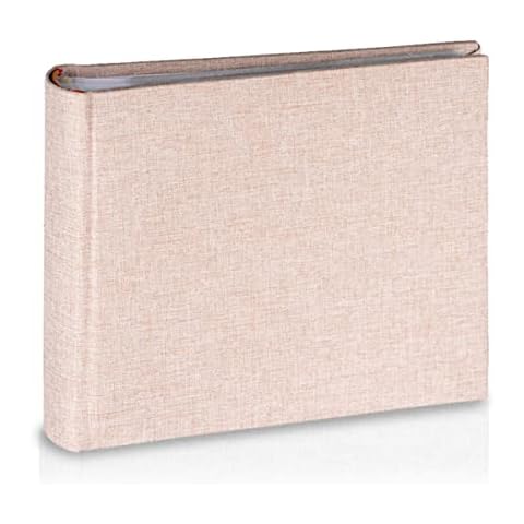 Linen Photo Album for 6x4 Photos - Sturdy & Long Lasting Photobook with 100 Easy to Use Slip in Picture Pockets | Book Bound Fotoalbum with Extra Space for Notes | Gift Idea for Family & Friends Cover