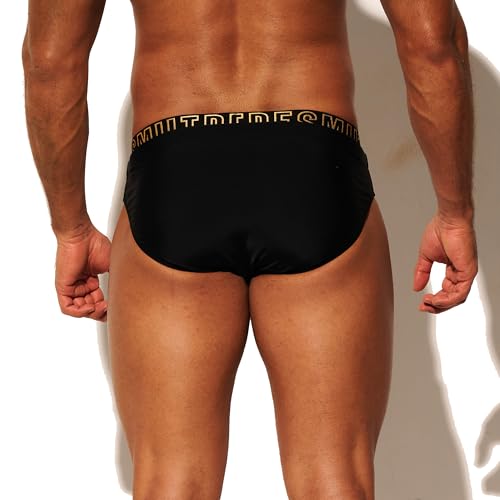 Men's Anti-Ambarrassment Triangle Swimwear Low Waist Sunbath Swim Briefs High Elastic Adult Swimming Surf S34184