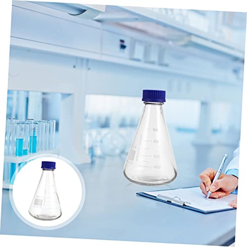 OKUMEYR 1000ml Konische Glasflasche Mit Schraubverschluss Erlenmeyer Kolben Für Laborarbeiten Chemie Experimente Und Wissenschaftliche Anwendungen Hochwertiges Präzise