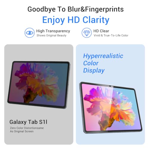Image of CoBak 2-Pack Tempered Glass Screen Protector for Samsung Galaxy Tab S10 Lite 11-inch, Installation Frame, 9H Hardness, Anti-Scratch