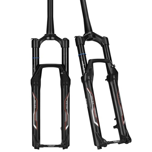 DNM RC-34 27.5/29 Inch Mountain Bike Front Fork Travel 140mm MTB Air Suspension Fork Bike Suspension Forks, 1-1/8''-1.5'', 15x110mm Axle (DNM RC-34-27.5)