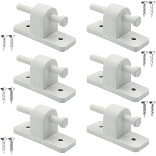 VMD PVC Water Tank Door Hinges (White, Pack of 6)