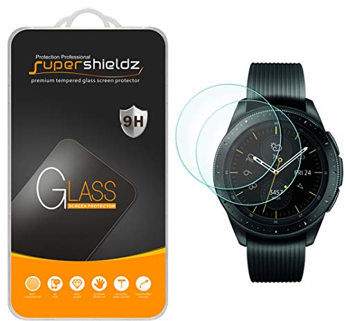 (2 Pack) Supershieldz for Samsung Galaxy Watch (42mm) Tempered Glass Screen Protector, Anti