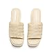 DREAM PAIRS Platform Espadrille Sandals for Women Wedges Slides Slip on Bohemia Sandals Flatform Open Toe Beach Sandals Dressy Outdoor Summer Shoes,Size 8,Nude,DWUMSS2502