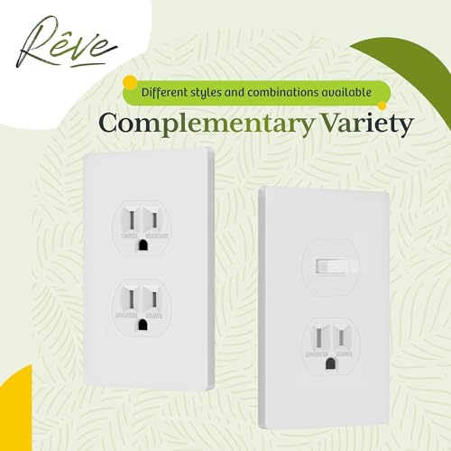 TG Mid-Size Screwless Duplex Wall Plate, Child Safe Receptacle Outlet Cover, Medium Size 1-Gang 4.88" H x 3.11" L, Polycarbonate Thermoplastic, UL Listed, SP-MS1-W10P, White (10 Pack) by TG - Image 5