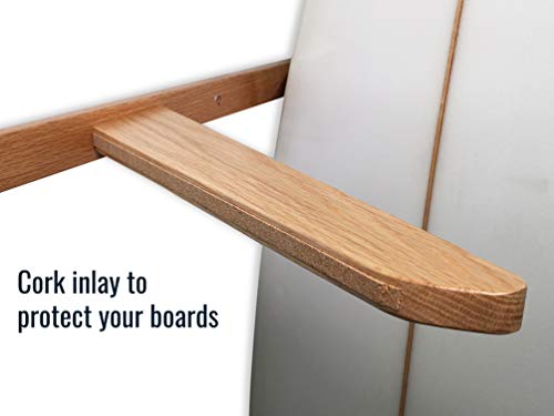 Storeyourboard Vertical Timber Surfboard Wall Rack, Holds 6 Surfboards, Home And Garage Storage Mount System (Natural) #TOP2