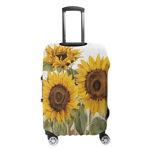 Carry on Luggage Cover Alluring Sunflowers Summer Suitcase Covers for Luggages Tsa Approved Travel Luggage Sleeve Protector Elastic Suitcase Protector Anti-Scratch Washable Fits 19-30 Inch Case -XL3