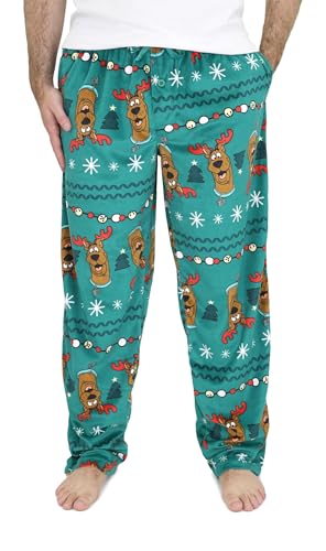 Scooby-Doo Mens Pajama Bottoms - Scooby Doo Gifts for Men - Holiday Fleece Pj Pants for Adults - Sizes S to XL