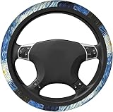 Copri Volante Notte Stellata Di Vincent Van Gogh,Universale 15 Inch/38Cm Copertura Volante Morbido Coprivolante Fai-Da-Te Auto Coprivolanti Per Donna Autocarri