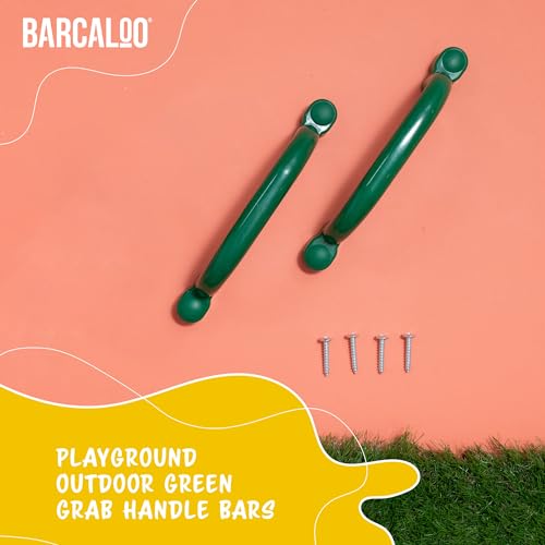 image for Barcaloo Playground Safety Handles - Outdoor Green Grab Handle Bars, T