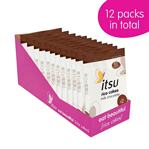 Itsu Milk chocolate Rice Cakes Snack Rice Cakes 24 g, Pack of 12