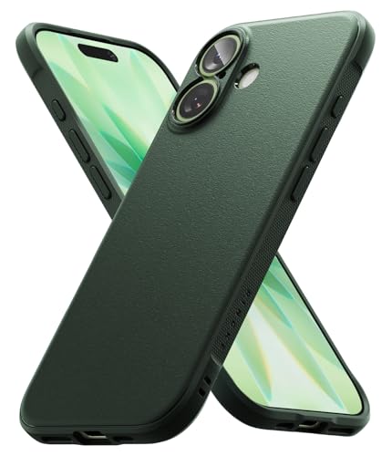 Image of Ringke Onyx Compatible with iPhone 17 Case Back Cover Rugged Flexible Durable Anti-Slip TPU Protection Shockproof - Dark Green