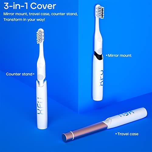 Seago Battery Electric Toothbrush with 2 Brush Heads, Travel Toothbrush Portable Toothbrush, Sonic Electric Toothbrushes for Adults and Kids, Battery not Included, SG2102 (Silver) - Image 5