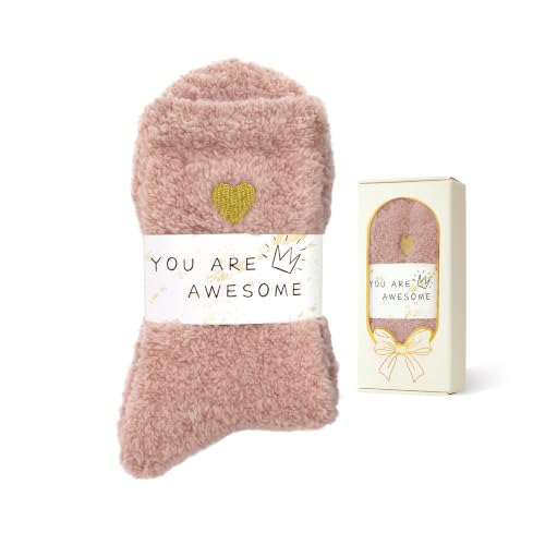 Image of American Trends Fuzzy Socks for Women in Gift Box, Ultra-Soft Cloud Sleep Socks Gifts for Women, Ready to Gift