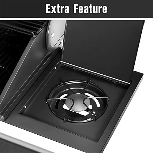 Rintuf-Propane-Gas-Grill-4-Burner-42000-btu-Stainless-Steel-Gas-Grill-with-Side-Burner-Protected-Cover-and-Bottle-Opener-Perfect-for-Outdoor-BBQ-Cooking