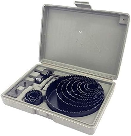 Hole SAW KIT - 16 Pieces 3/4-5 Full Set in Case with Mandrels and Install Plate