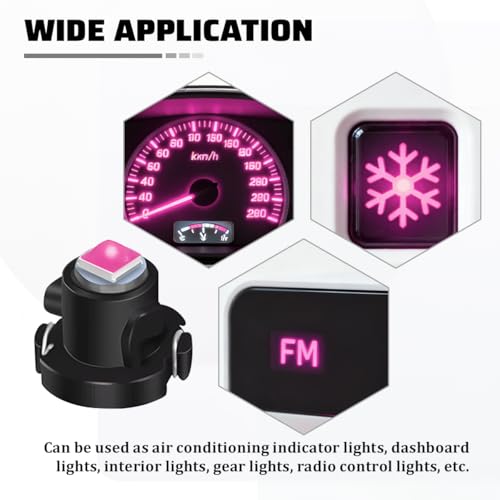 Bombilla LED T4.2 para interior de auto 20 piezas miniatura 6