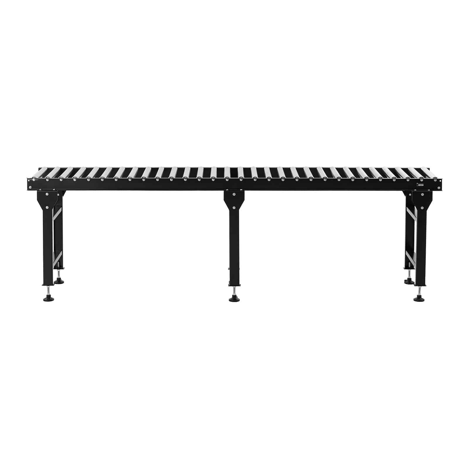 MSW Rulliera Folle Rullo Nastro Trasportatore MSW-RT-4000 (400 kg, 300 cm, 30 Rulli, Altezza Regolabile)