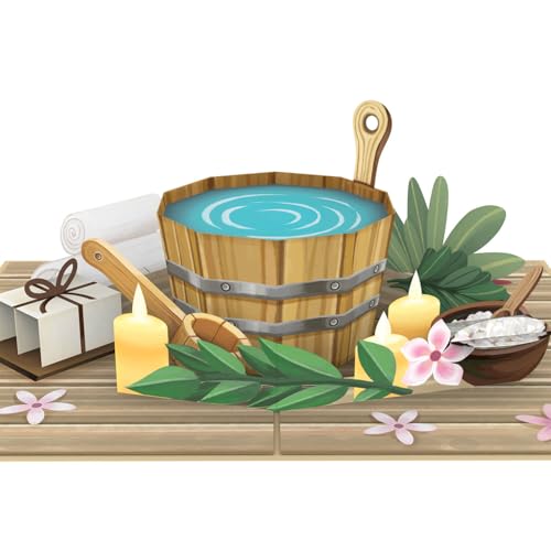 papercrush® Pop Up Karte Sauna - 3D Gutscheinkarte für Paare für Saunabesuch & Spa, Wellnessgutschein, Wohlfühlgeschenk für Frauen zum Geburtstag & Jahrestag, Geldgeschenk für beste Freundin und Mama