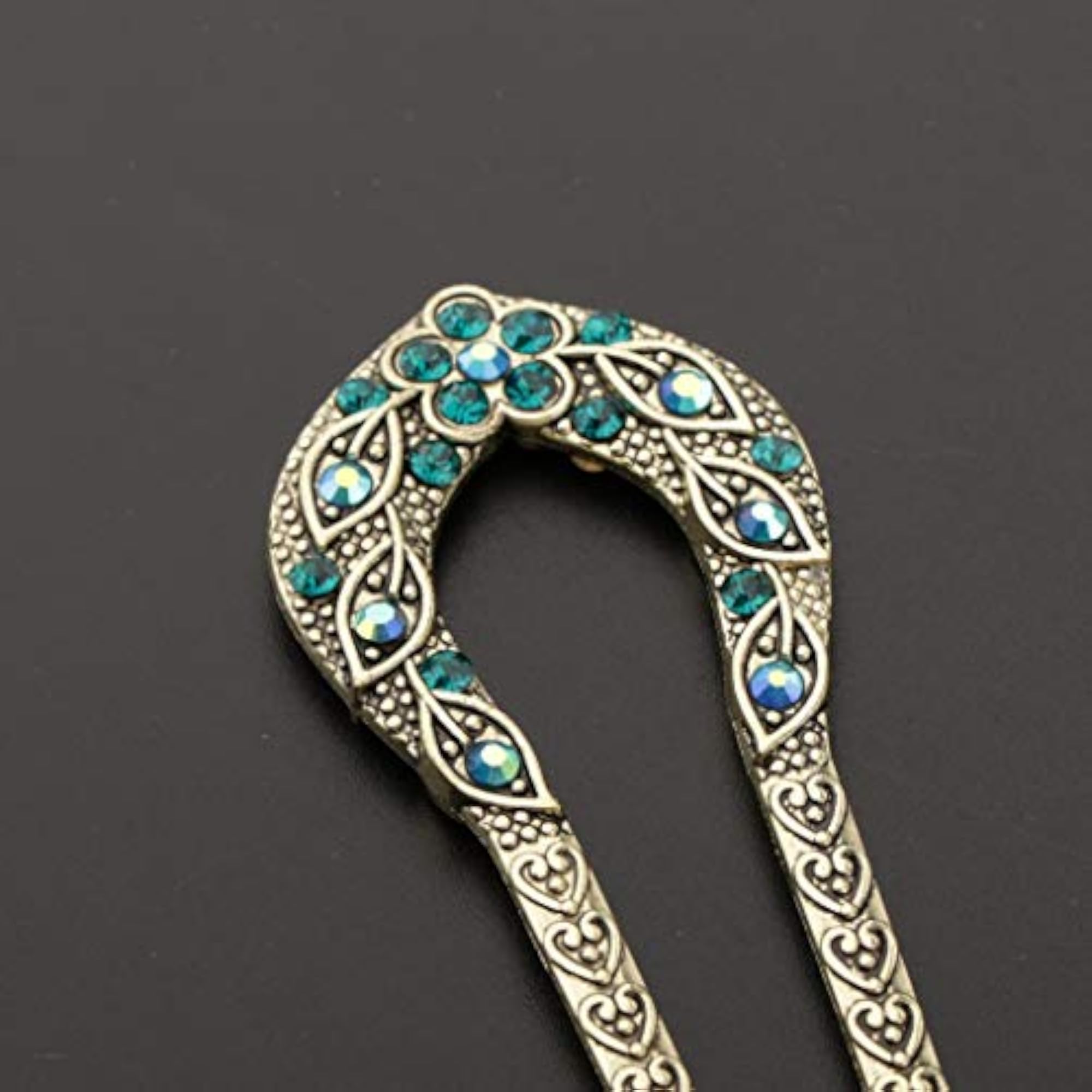 U Shape Hair Stick Blue