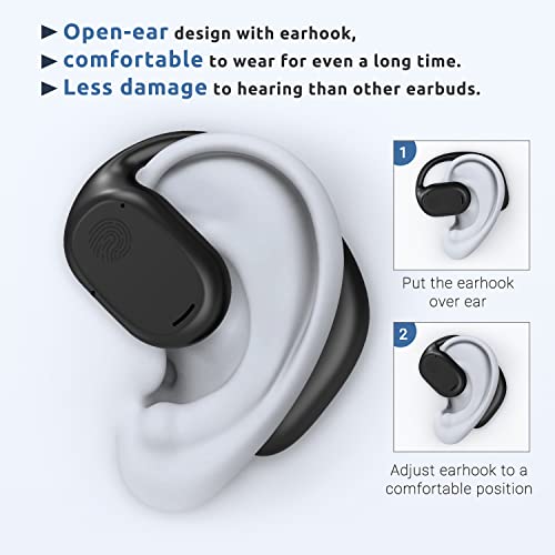 Oranpid Open Ear Air Conduction Headphones For Kids & Adults Bluetooth 5.3 Ear Buds With Charging Case, 12 Hours Waterproof Wireless Earbuds For Iphone Android & Pc Gifts #TOP5