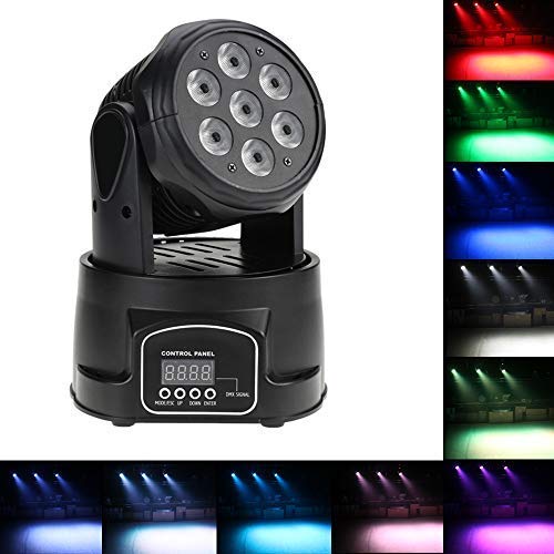 Docooler RGBW 4v1 LED Stadiums efekty/pohyblivé hlavní světlo, osvětlení mycího osvětlení, DMX512 9/14 kanál f¨¹r DJ klubu Disco Stadium party osvětlení, 7 LED 70 W