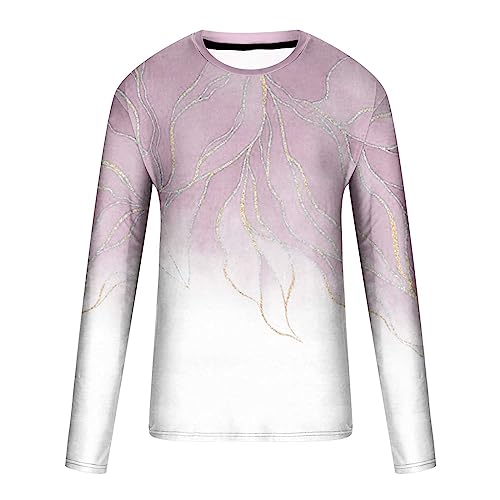 Muscularfit Sweatshirts for Men Summer Spring Long Sleeve Crewneck Sweatshirt Casual Gradient Color Loose Pullover Shirt 20243